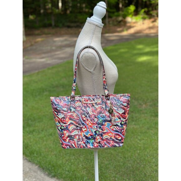 Brahmin Disco Melbourne Medium Asher Croc Embossed Tote NWT - Picture 1 of 16